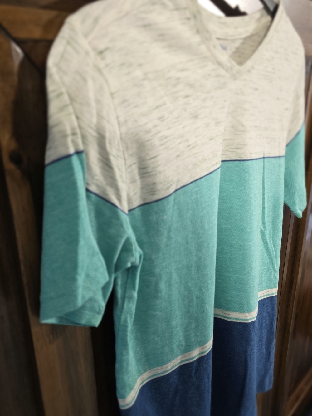 Arizona Jean Company Boys V-Neck Shirt - Teal, Blue & Gray - Picture 3 of 4